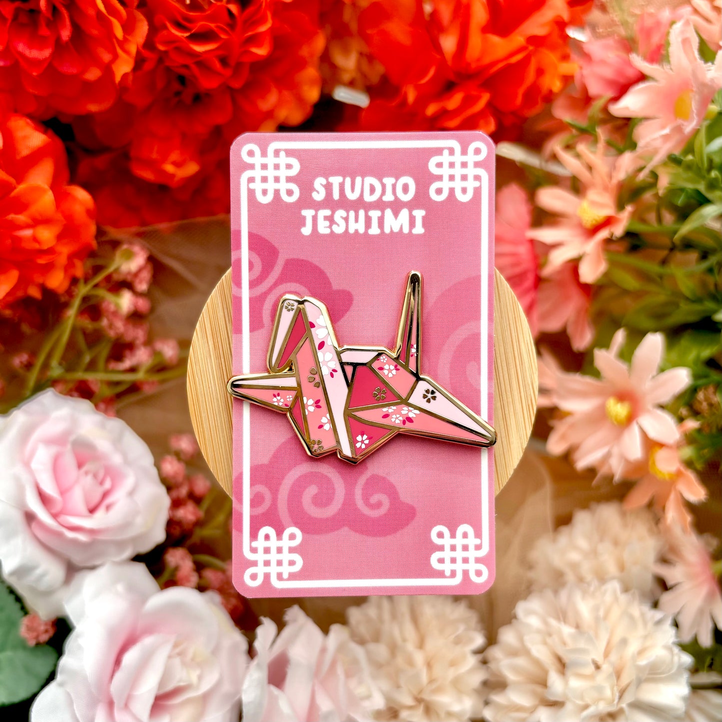 Paper Crane Enamel Pin