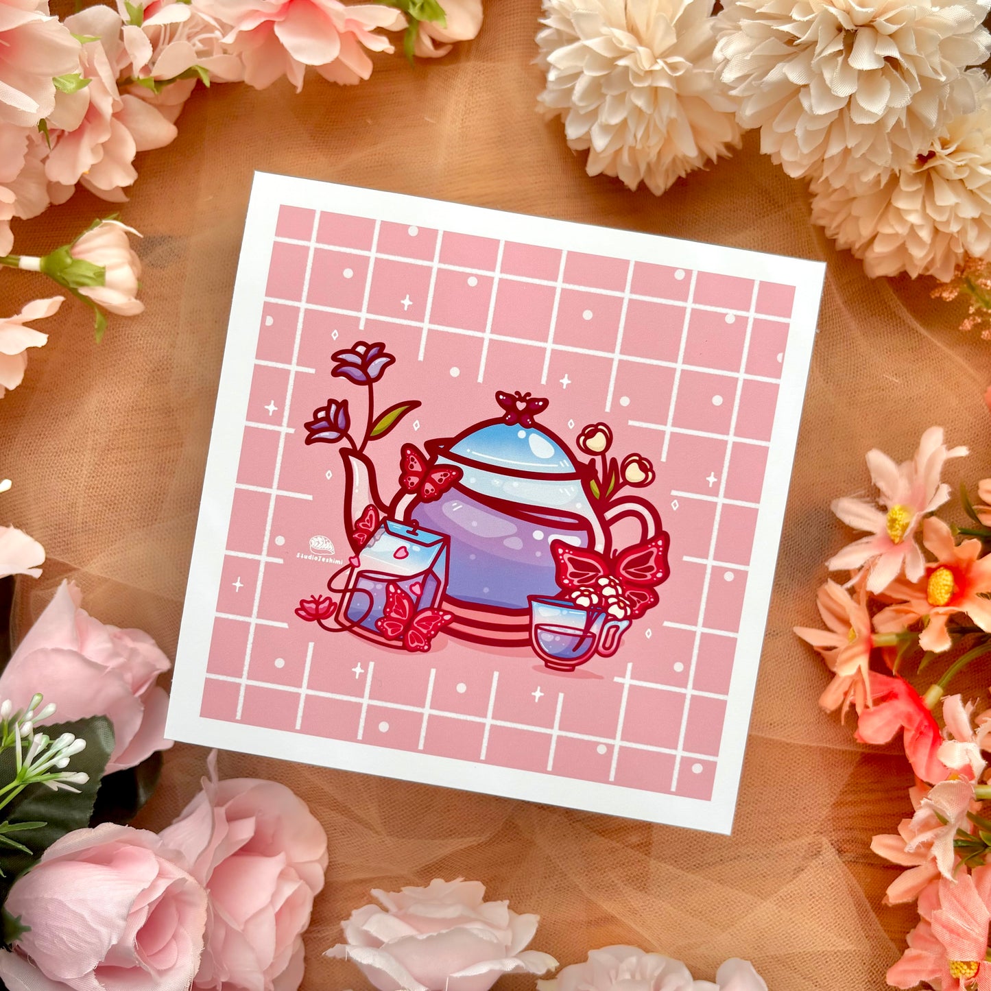 5" Fairy Tea Art Print