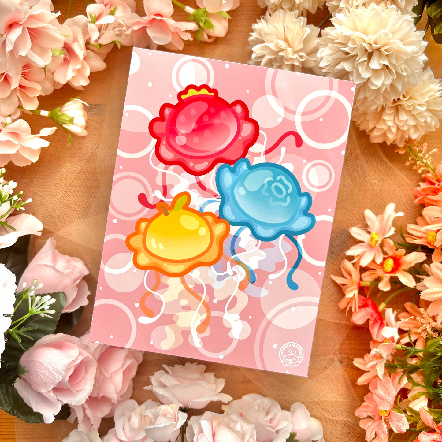 5"x7" Fruit Jellyfish Art Print