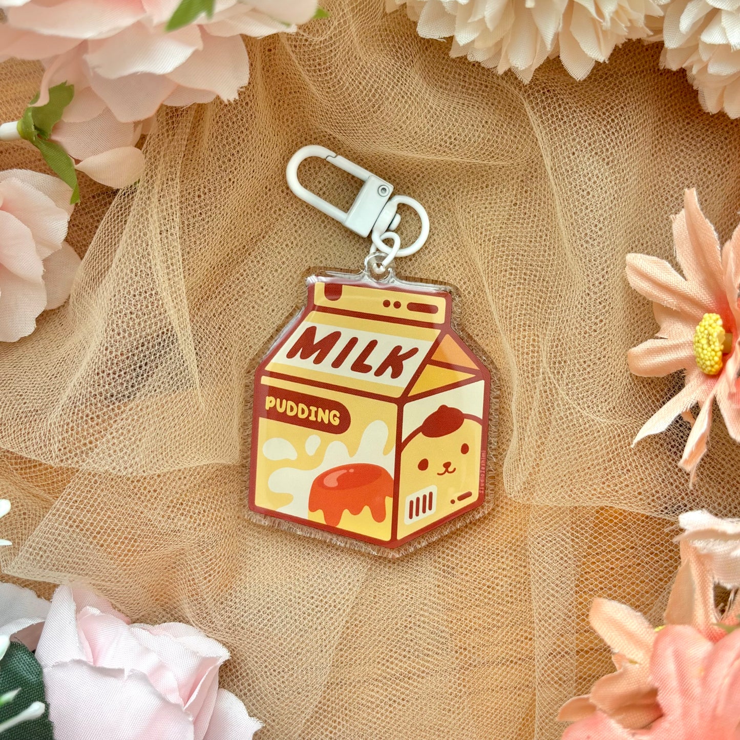 Pudding Milk Acrylic Keychain
