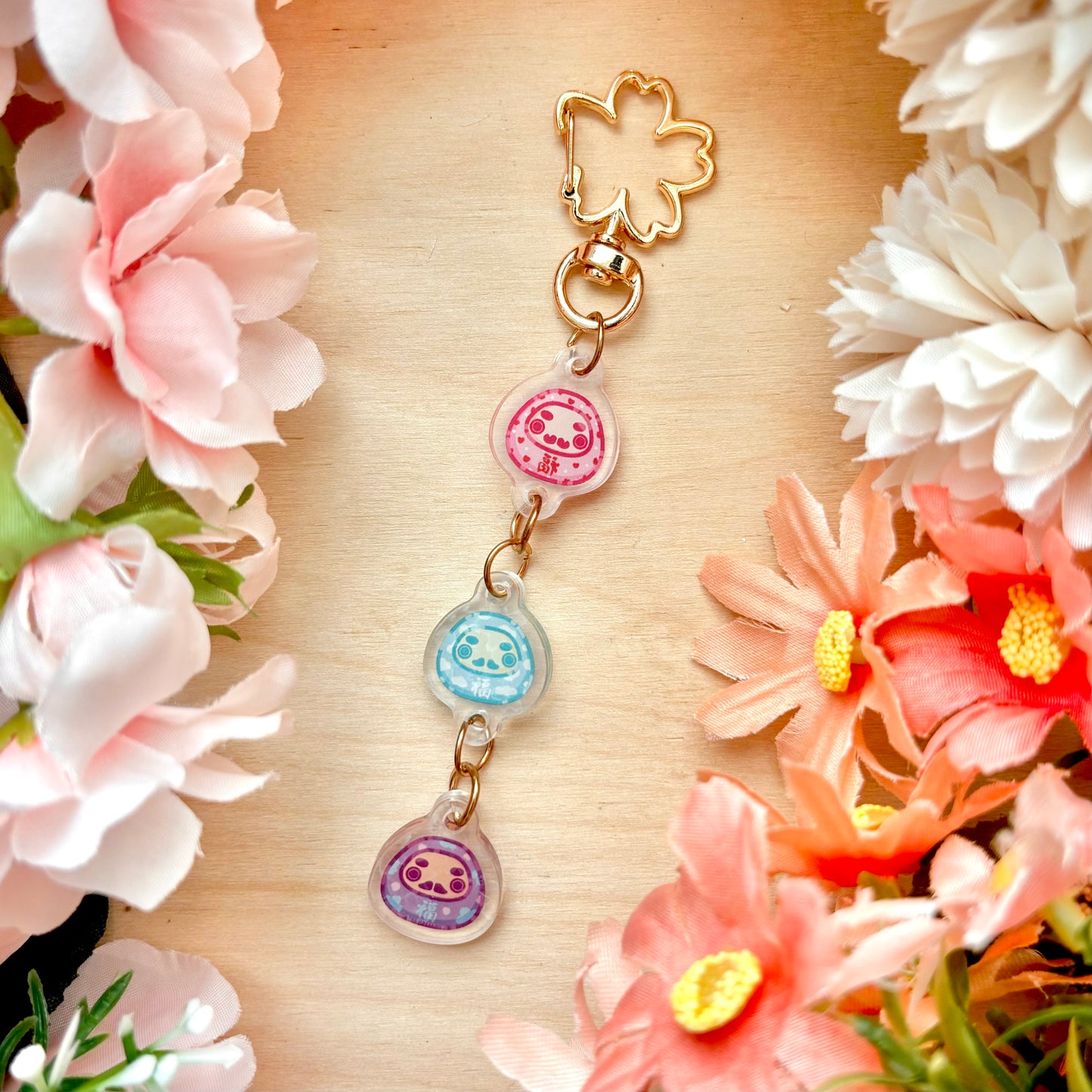 Daruma Dangle Keychain