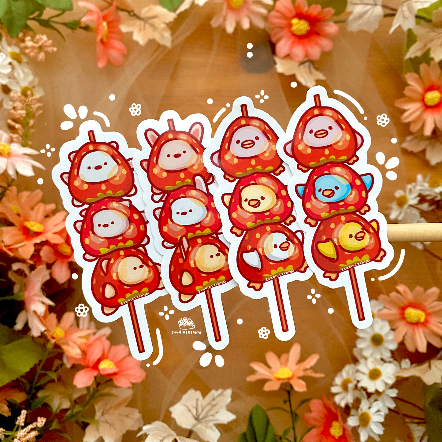 Strawberry Tanghulu Sticker