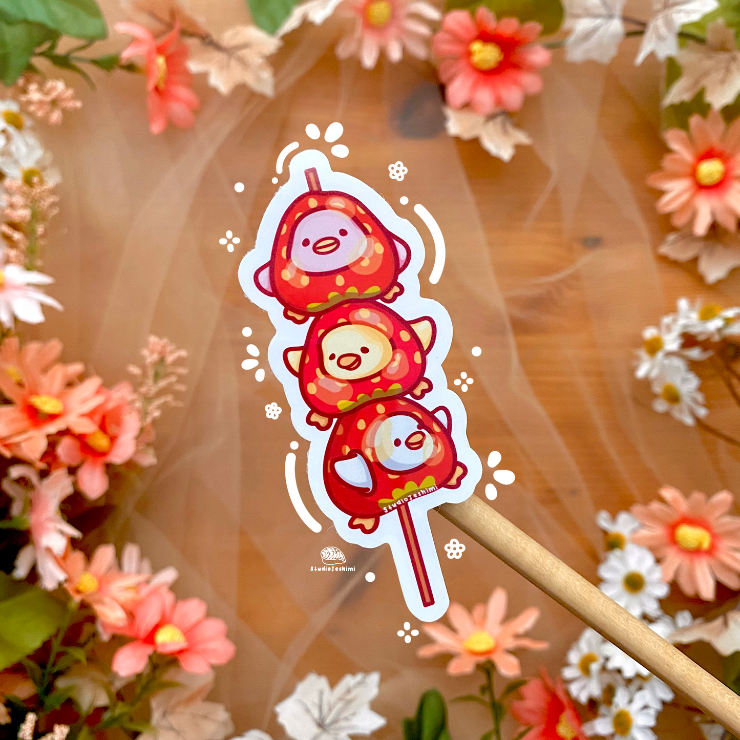 Strawberry Tanghulu Sticker