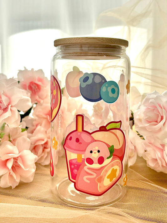 Pink Desserts Glass Cup