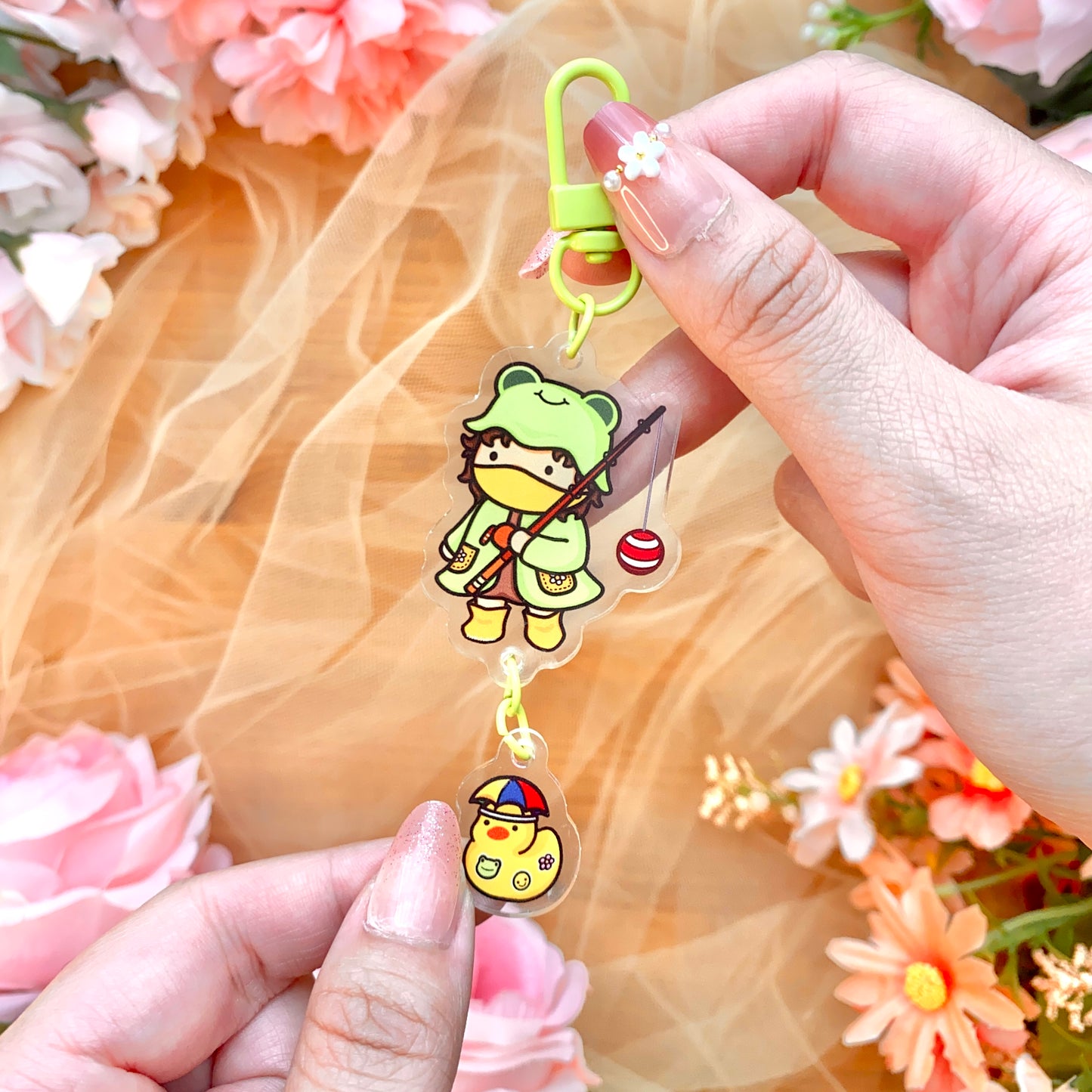 Froggy Raincoat Dangle Keychain