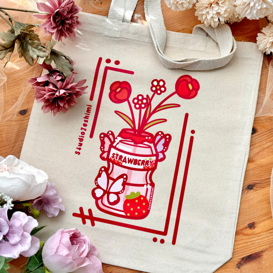 Strawberry Yakult Tote Bag