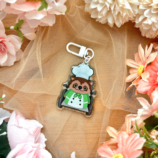 Green Chef Acrylic Keychain