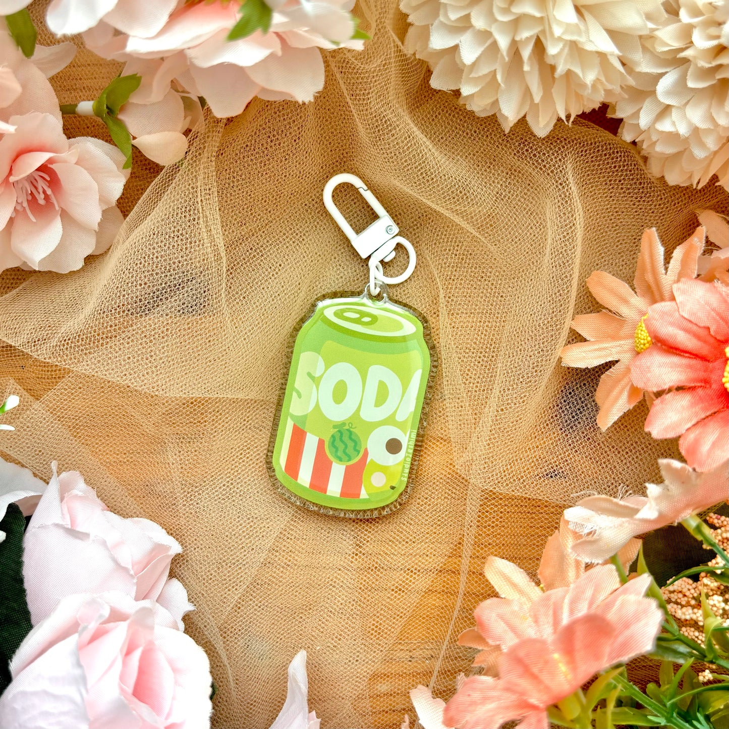 Watermelon Soda Acrylic Keychain