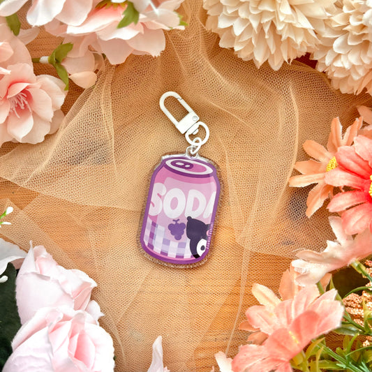 Grape Soda Acrylic Keychain