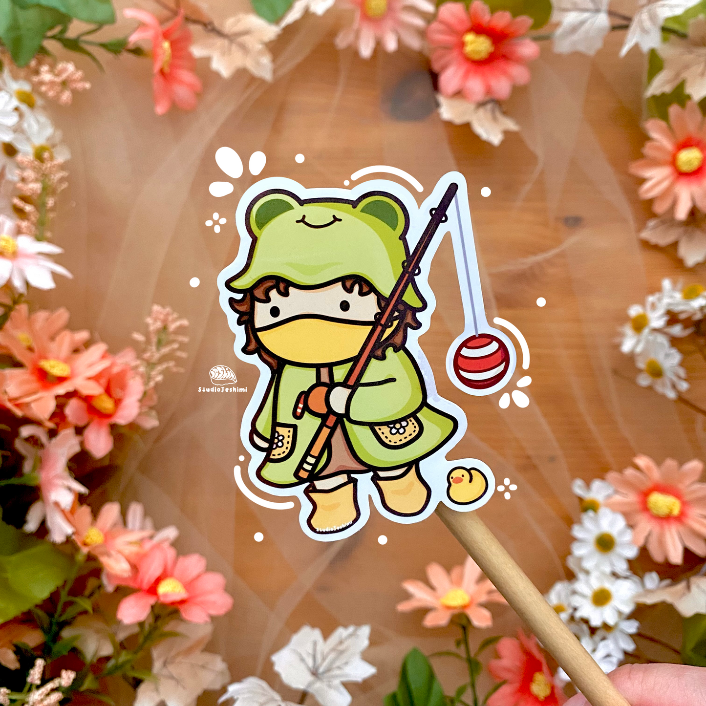 Froggy Raincoat Sticker