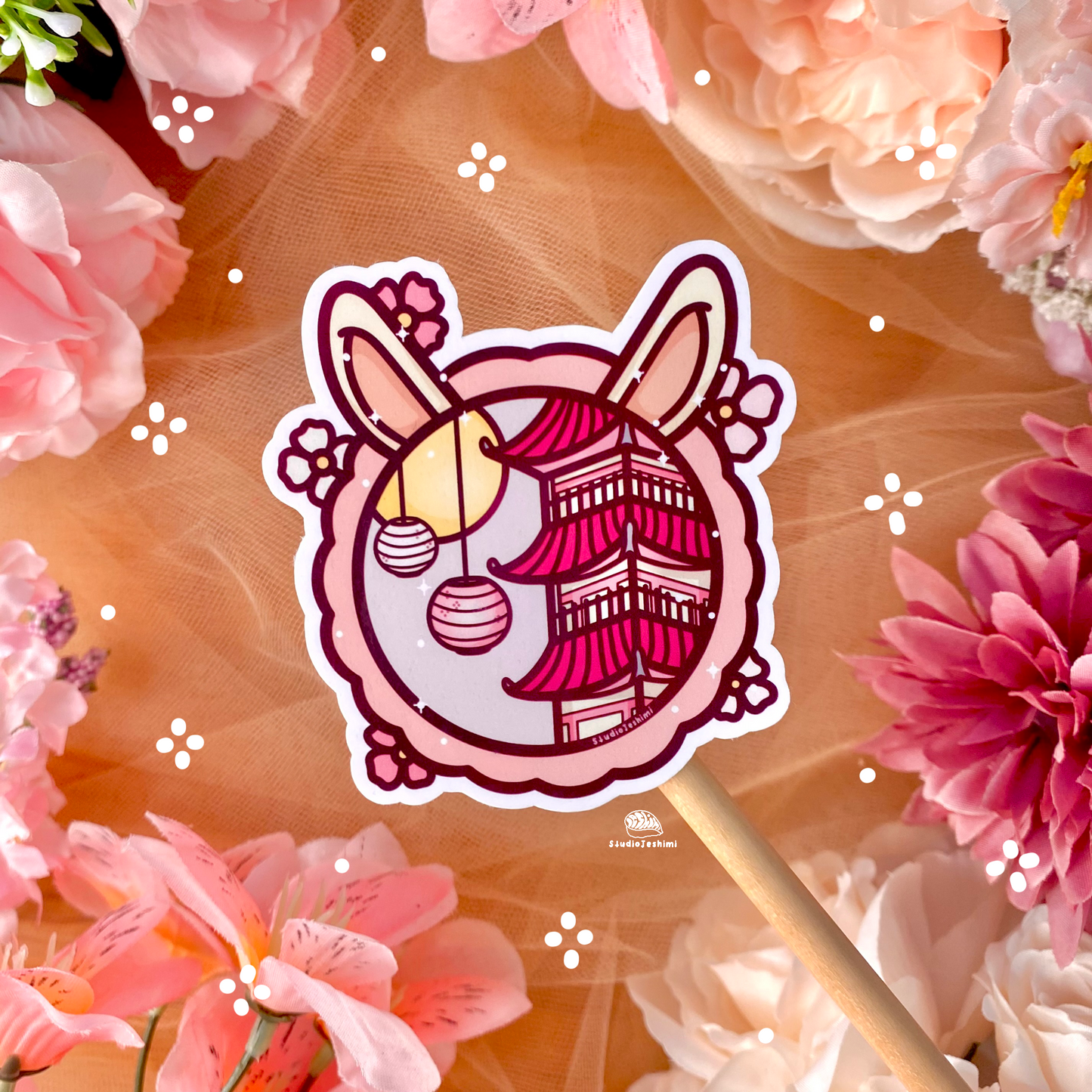 Pink Pagoda Sticker