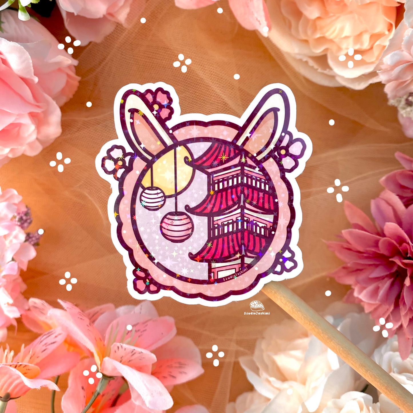 Pink Pagoda Sticker