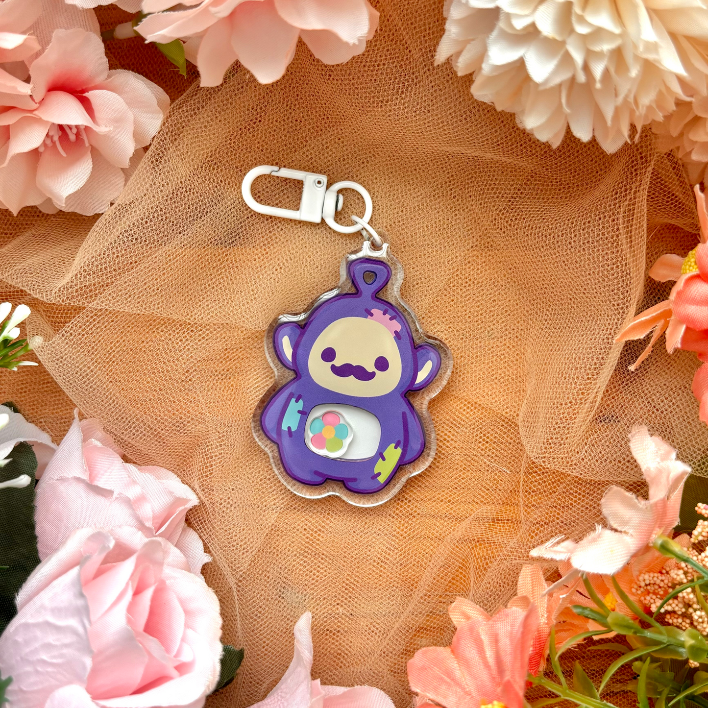 Tinky Winky Telebaby Shaker Keychain